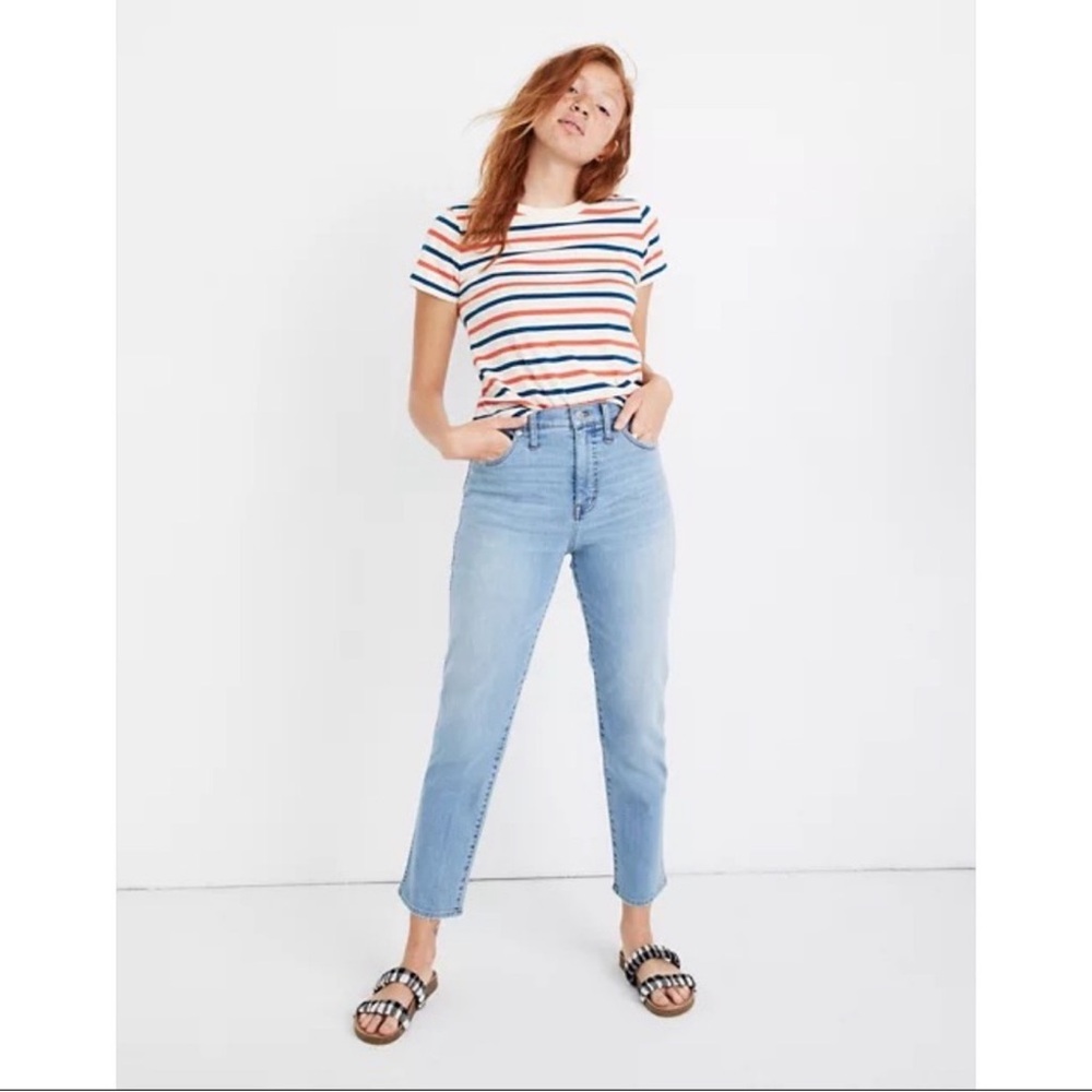 MADEWELL High Rise Light Wash Stovepipe Jeans Size 28